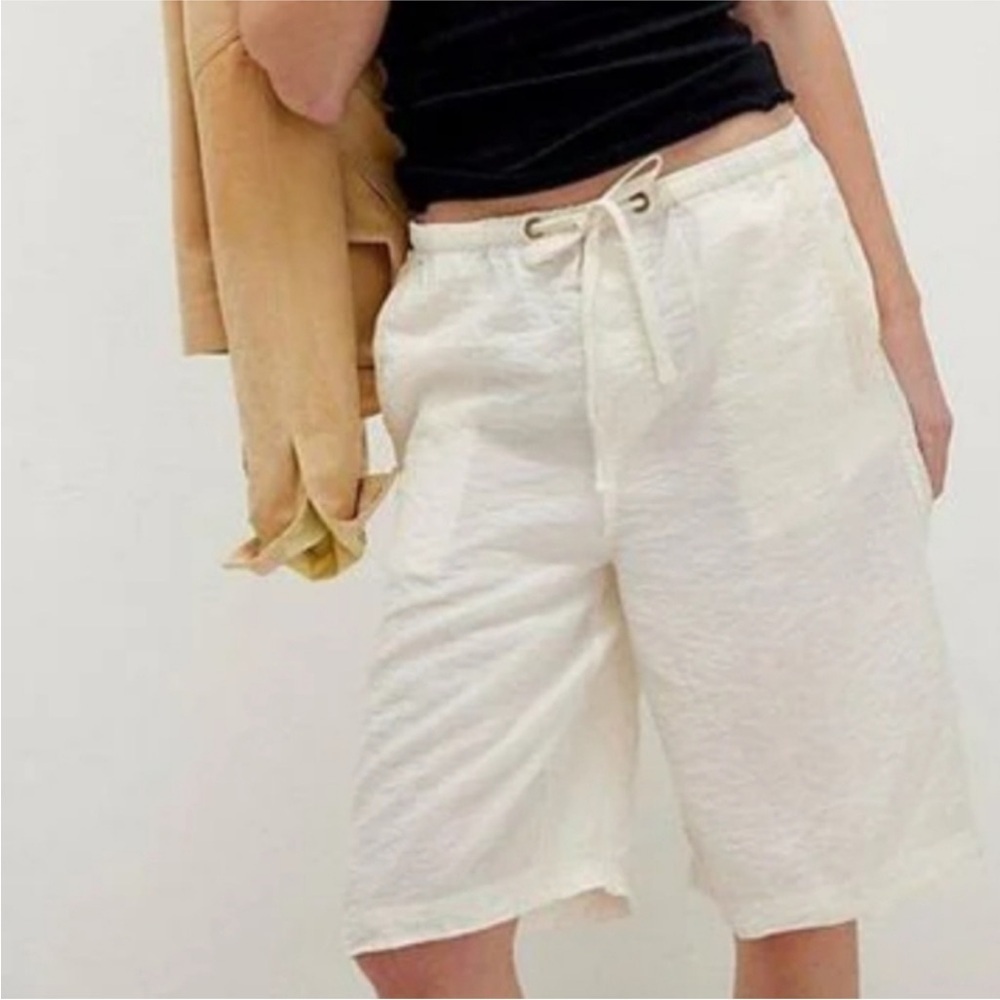 NEW Free People We The Free Ivory Palma Board Bermuda Shorts Casual Breezy XS